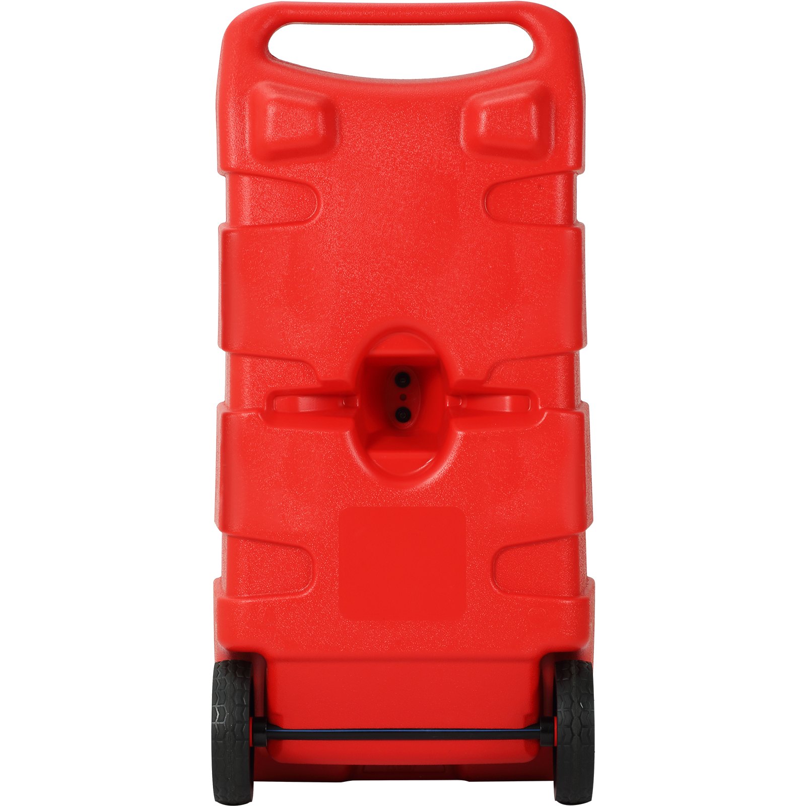 VEVOR Fuel Caddy, 14 Gallon, Gas Storage Tank On-Wheels, with Siphon Pump and 9.8 ft Long Hose, Gasoline Diesel Fuel Container for Cars, Lawn Mowers, ATVs, Boats, More, Red