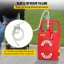 VEVOR Fuel Caddy, 25 Gallon, Portable Fuel Storage Tank On-Wheels, with Manuel Transfer Pump, Gasoline Diesel Fuel Container for Cars, Lawn Mowers, ATVs, Boats, More, Red