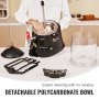 VEVOR hot chocolate dispenser with detachable polycarbonate bowl for easy cleaning on kitchen counter.