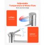 VEVOR Single Handle Sink Faucet, Chrome-Plated Silver Faucet Kitchen Sink, 1 or 3 Hole Kitchen Water Faucets with Push-Button Drain, Suitable for Bathroom, RV, Bar, Public Restroom, High Arc Faucets