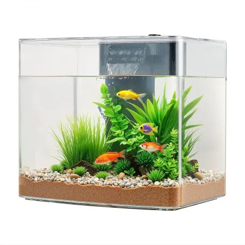cute fish tank accessory set Mechpia 13 Pieces Aquarium Decorations Kit, Decorations Small Resin Castle and Rockery Betta Fish Cave Hideout Coral Artificial Plastic Beautiful Decorations Aquarium Decor Sets to Enhance