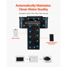 3.5 Gallon Fish Tank Aquarium Smart Arch Clear GPPS 3 Color Self Cleaning