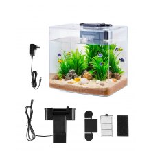 3.5 Gallon Fish Tank Aquarium Smart Arch Clear GPPS 3 Color Self Cleaning