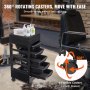 VEVOR Beauty Salon Trolleyvogn, Plastic Salon Rullevogn til stylist med 5 aftagelige skuffer & tørretumblerholder, Rullefrisørvogn med 4 hjul (2 låsbare) til Beauty SPA Barbershop