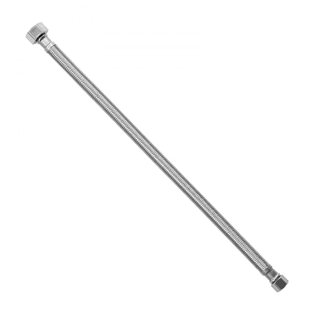 VEVOR Faucet Hose Connector, 16-Inch Length, 3/8 Inch Comp x 1/2 Inch FIP 10-Pack Braided Stainless Steel Faucet Supply Line, Faucet Hose Connects Kitchen Bathroom Sink to Water Supply, Certified Safe
