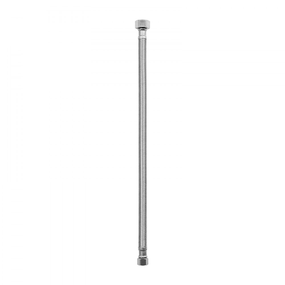 VEVOR Faucet Hose Connector, 16-Inch Length, 3/8 Inch Comp x 1/2 Inch FIP 10-Pack Braided Stainless Steel Faucet Supply Line, Faucet Hose Connects Kitchen Bathroom Sink to Water Supply, Certified Safe
