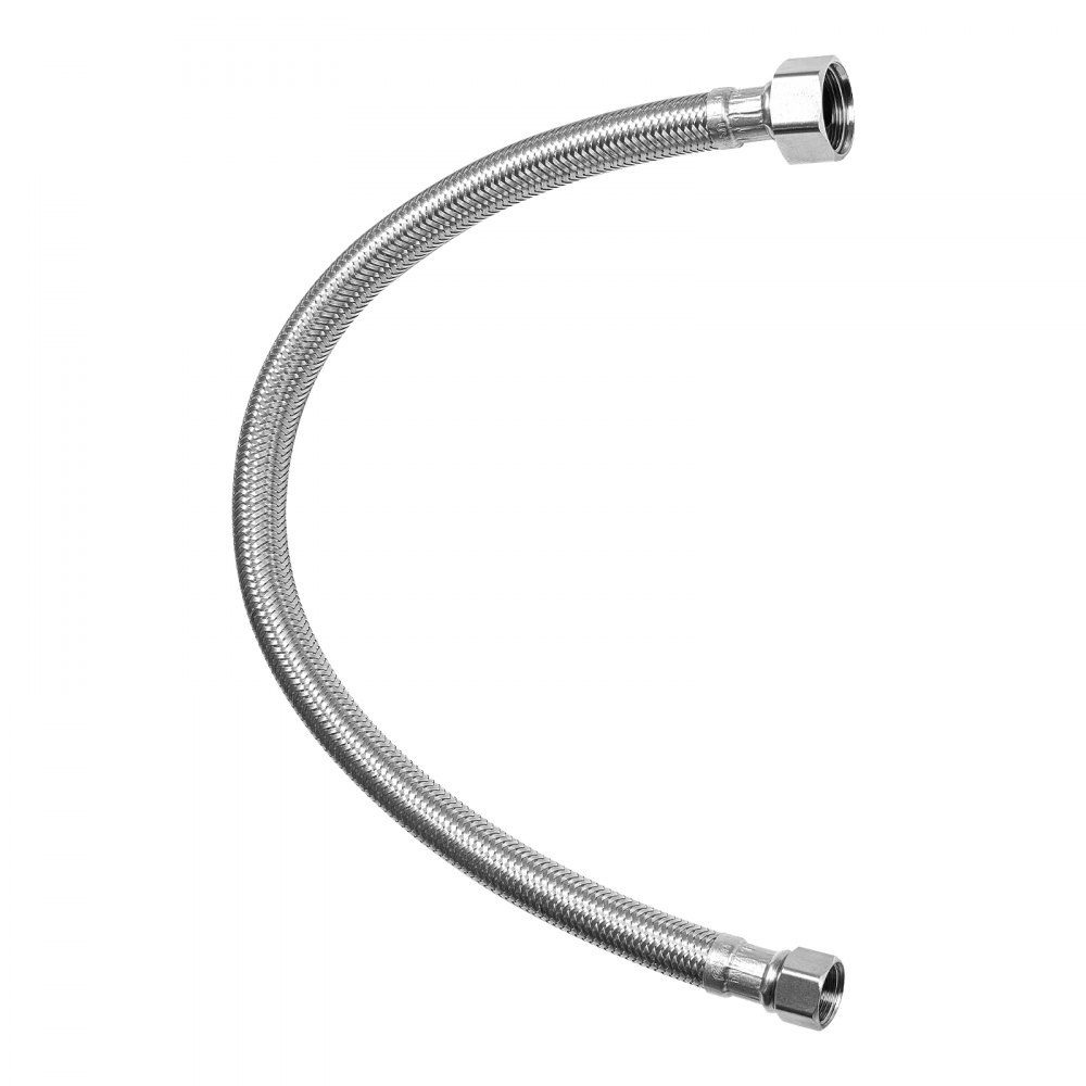VEVOR Faucet Hose Connector, 16-Inch Length, 3/8 Inch Comp x 1/2 Inch FIP 10-Pack Braided Stainless Steel Faucet Supply Line, Faucet Hose Connects Kitchen Bathroom Sink to Water Supply, Certified Safe