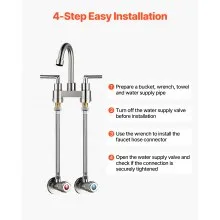 Faucet Supply Line Connector 16 in Length 10 PCS Braided Stainless Steel