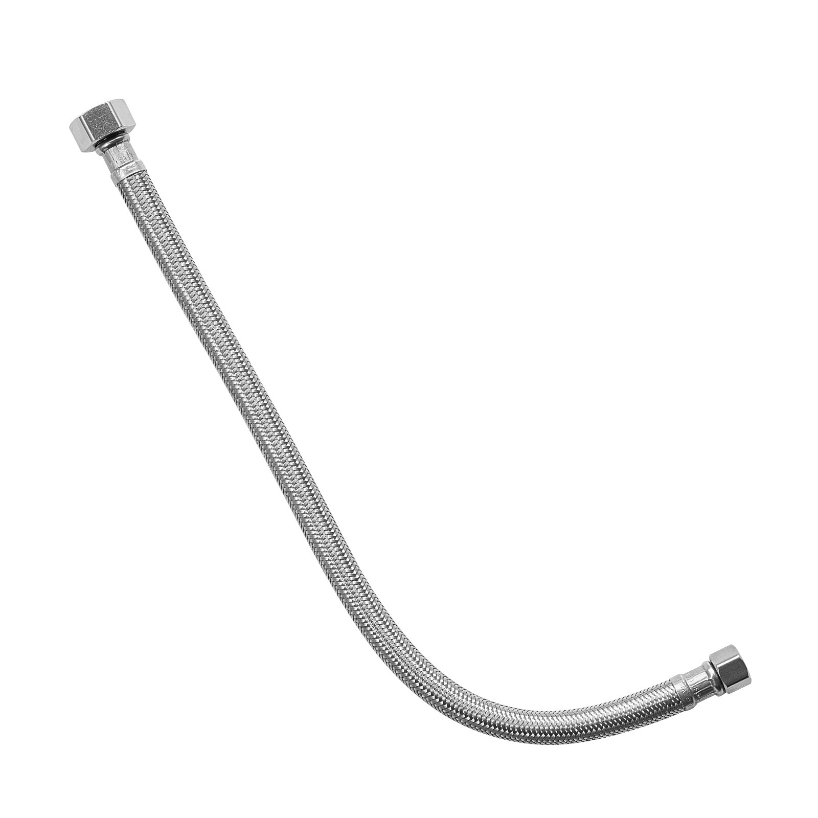 VEVOR Faucet Hose Connector, 16-Inch Length, 3/8 Inch Comp x 1/2 Inch FIP 10-Pack Braided Stainless Steel Faucet Supply Line, Faucet Hose Connects Kitchen Bathroom Sink to Water Supply, Certified Safe