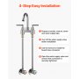 Faucet Supply Line Connector 24 in Length 2 PCS Braided Stainless Steel