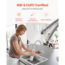 Faucet Supply Line Connector 24 in Length 2 PCS Braided Stainless Steel