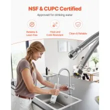 Faucet Supply Line Connector 24 in Length 2 PCS Braided Stainless Steel