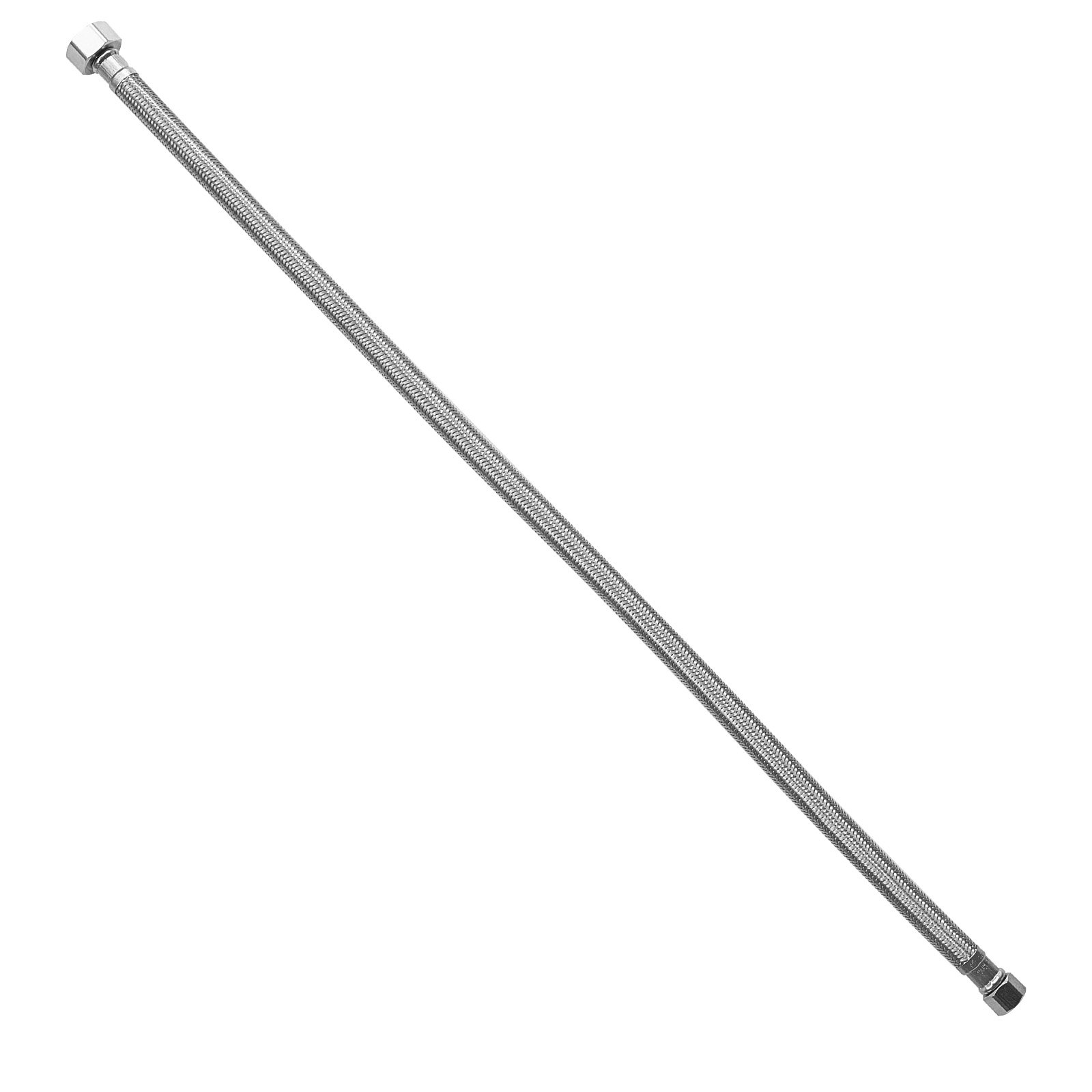 VEVOR Faucet Hose Connector, 24-Inch Length, 3/8 Inch Comp x 1/2 Inch FIP 2-Pack Braided Stainless Steel Faucet Supply Line, Faucet Hose Connects Kitchen Bathroom Sink to Water Supply, Certified Safe