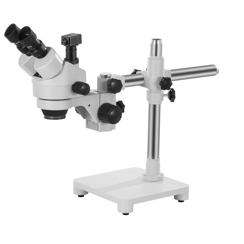 Vevor Trinocular Stereo Microscope Zoom Microscope 3.5x-90x 5mp Camera&led Light