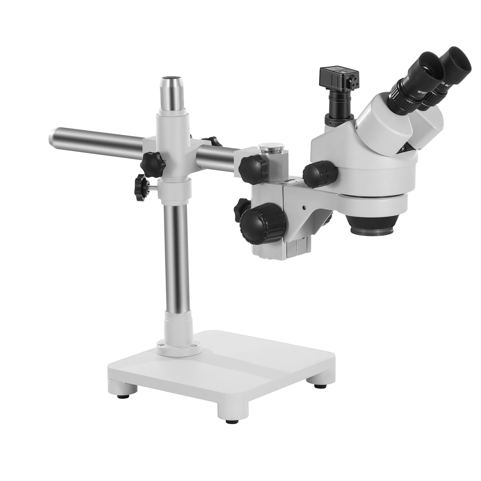 Vevor Trinocular Stereo Microscope Zoom Microscope 3.5x-90x 5mp Camera&led Light