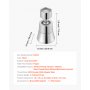 VEVOR Faucet Aerator, 360° Swivel Kitchen Sink Aerator, 5-Function 5-Flow Sink Sprayer Attachment, Bathroom Faucet Extender Head Replacement for 15/16 inch Female Thread with Adapter & 55/64 inch Male