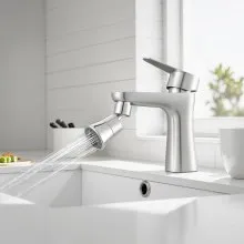 Faucet Aerator 360° Swivel Kitchen Sink Aerator 5-Flow Sprayer Brass Adapter