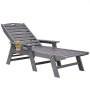 VEVOR Outdoor Chaise lepotuoli Säädettävä patio lepotuoli harmaa