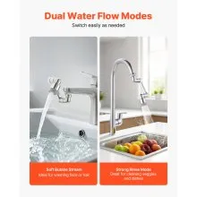 Universal 1080° Swivel Extension Faucet Aerator Rotate Robotic Arm Splash Filter
