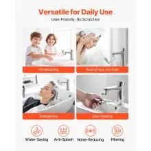 Universal 1080° Swivel Extension Faucet Aerator Rotate Robotic Arm Splash Filter