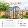 VEVOR 5 Pack Polycarbonate Greenhouse Panels, 2' X 4' X 0.32'' Roof Panels Sheets, Waterproof UV Protected Corrugated Plastic Roofing, Impact Resistance Clear Roofing Sheets for Greenhouse/Garden