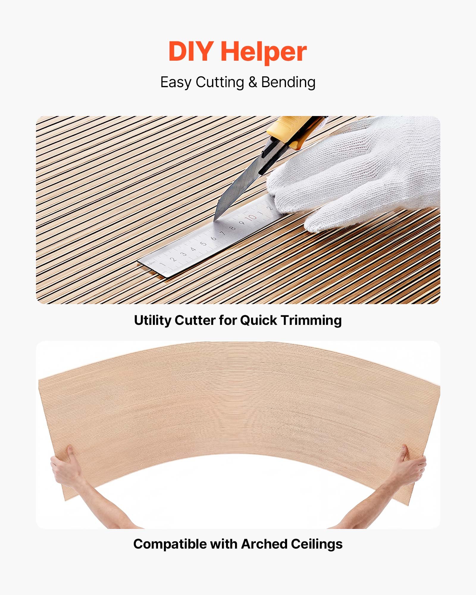 VEVOR Roof Panels, 12Pcs Polycarbonate Roofing Panels Double Layer, High Impact Corrugated Plastic Greenhouse Replacement Cover, Waterproof for Gazebos, Chicken Coops, Home, Garden (1520 x 610 x 6 mm)