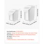 VEVOR Rice Storage Container 4 Pack 15 L/3.96 Gal x 2 + 20 L/5.28 Gal x 2, for Kitchen Pantry, Stackable Large Dog Food Dispenser, Ingredient Grain Cereal Flour Bin with Measuring Cup, Airtight Lid