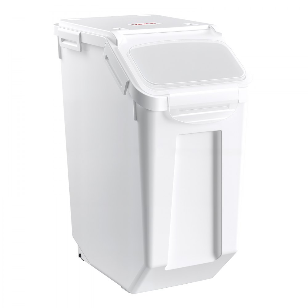 VEVOR Rice Storage Container 2 Pack 20 L/5.28 Gal 14 kg Dog Food Dispenser, for Kitchen Pantry, Stackable Large Ingredient Grain Cereal Flour Bin, Pet Food Container with Measuring Cup, Airtight Lid