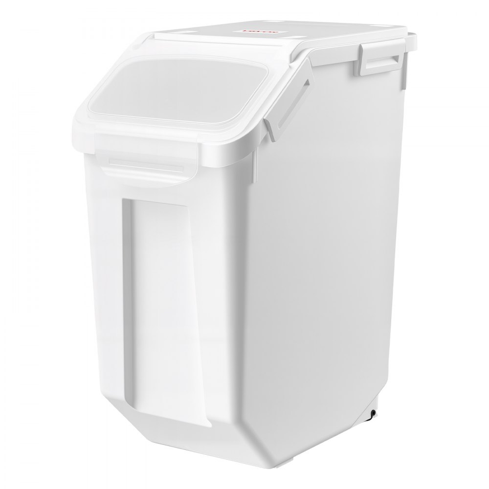 VEVOR Rice Storage Container 2 Pack 20 L/5.28 Gal 14 kg Dog Food Dispenser, for Kitchen Pantry, Stackable Large Ingredient Grain Cereal Flour Bin, Pet Food Container with Measuring Cup, Airtight Lid