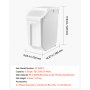 VEVOR Rice Storage Container 2 Pack 20 L/5.28 Gal 14 kg Dog Food Dispenser, for Kitchen Pantry, Stackable Large Ingredient Grain Cereal Flour Bin, Pet Food Container with Measuring Cup, Airtight Lid