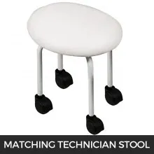 VEVOR Hydraulic Lift Adjustable Spa Pedicure Unit with Easy-Clean Bubble Massage Footbath White