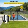 VEVOR Pool Fences for In ground Pools 4 x 3.48 ft Pool Safety Fence Self-Closing Gate Kit 1000D Powder Coated Aluminum Pipe Pool Fences Gate 340gsm Teslin Grid Cloth Life Saver Pool Fence