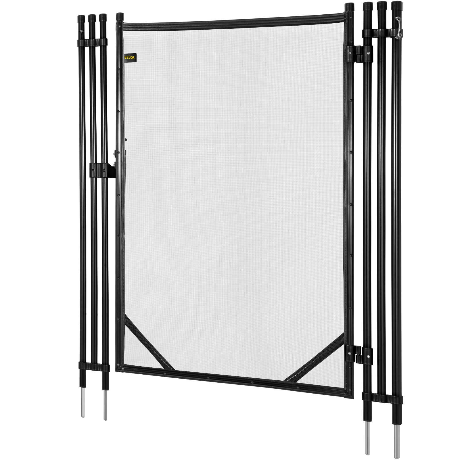 VEVOR Pool Fences for In ground Pools 4 x 3.48 ft Pool Safety Fence Self-Closing Gate Kit 1000D Powder Coated Aluminum Pipe Pool Fences Gate 340gsm Teslin Grid Cloth Life Saver Pool Fence