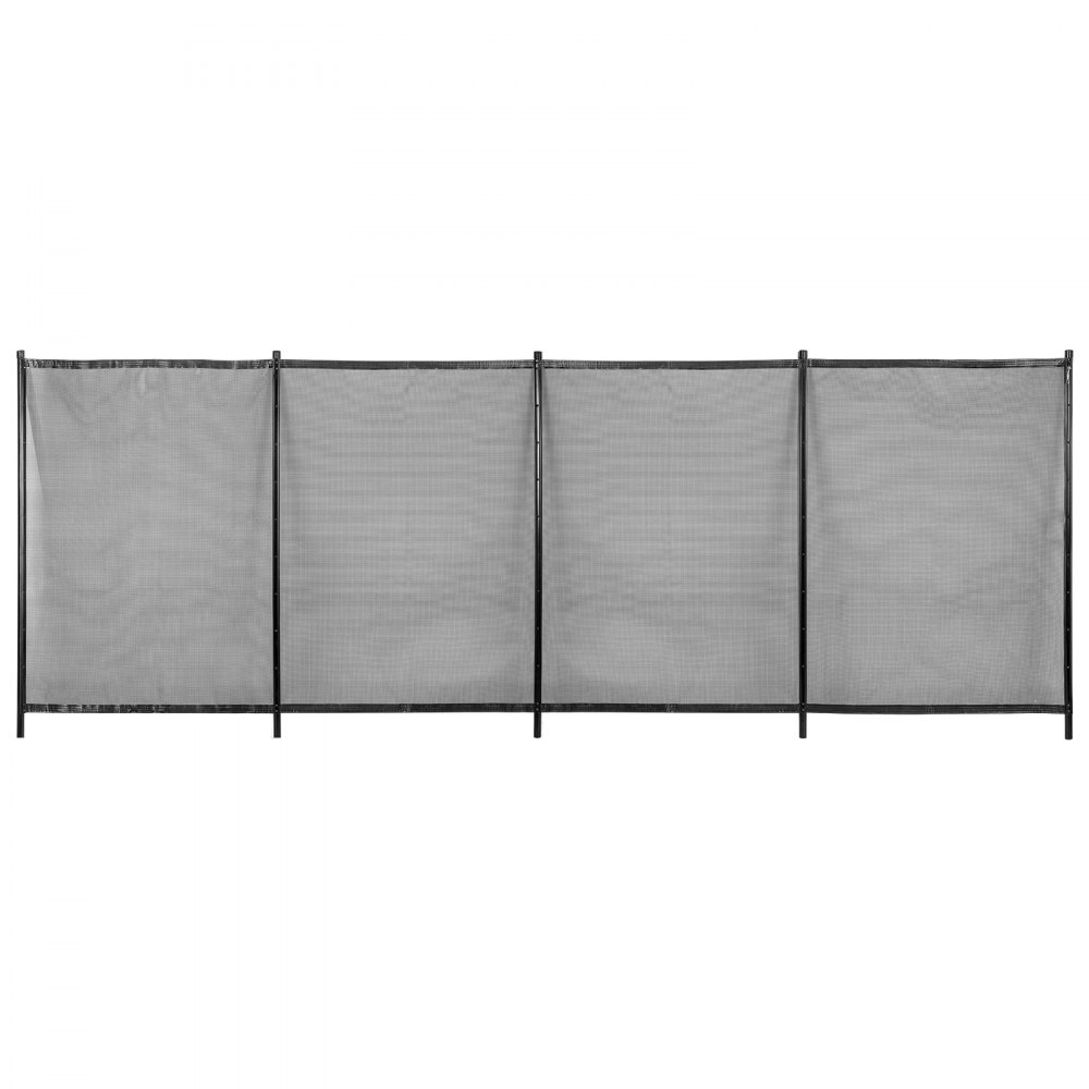 VEVOR Sentry Security Pool Fence 4x12ft Removable Pool Fence Hole Size 1.1x 3.5in Pool Fences for Inground Pools 11 Sleeves Pool Fence Diy by Life Saver Fencing Section Kit Black