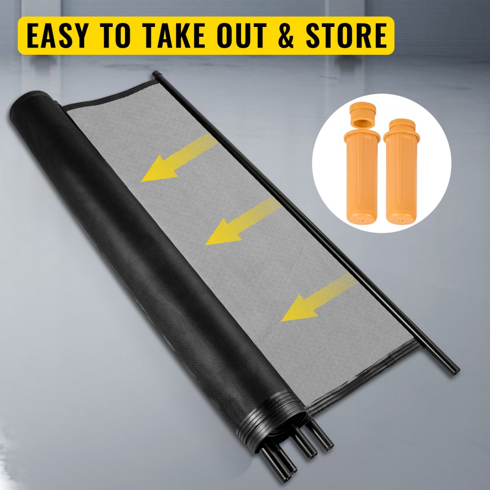 VEVOR Sentry Security Pool Fence 4x12ft Removable Pool Fence Hole Size 1.1x 3.5in Pool Fences for Inground Pools 11 Sleeves Pool Fence Diy by Life Saver Fencing Section Kit Black