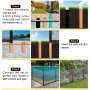 VEVOR Sentry Security Pool Fence 4x12ft Removable Pool Fence Hole Size 1.1x 3.5in Pool Fences for Inground Pools 11 Sleeves Pool Fence Diy by Life Saver Fencing Section Kit Black