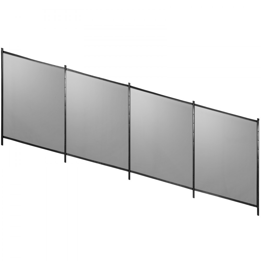 VEVOR Sentry Security Pool Fence 4x48 ft Removable Pool Fence Hole Size 1.1x 3.5 in Pool Fences for In-ground Pools 44 Sleeves Pool Fence DIY by Life Saver Fencing Section Kit Black