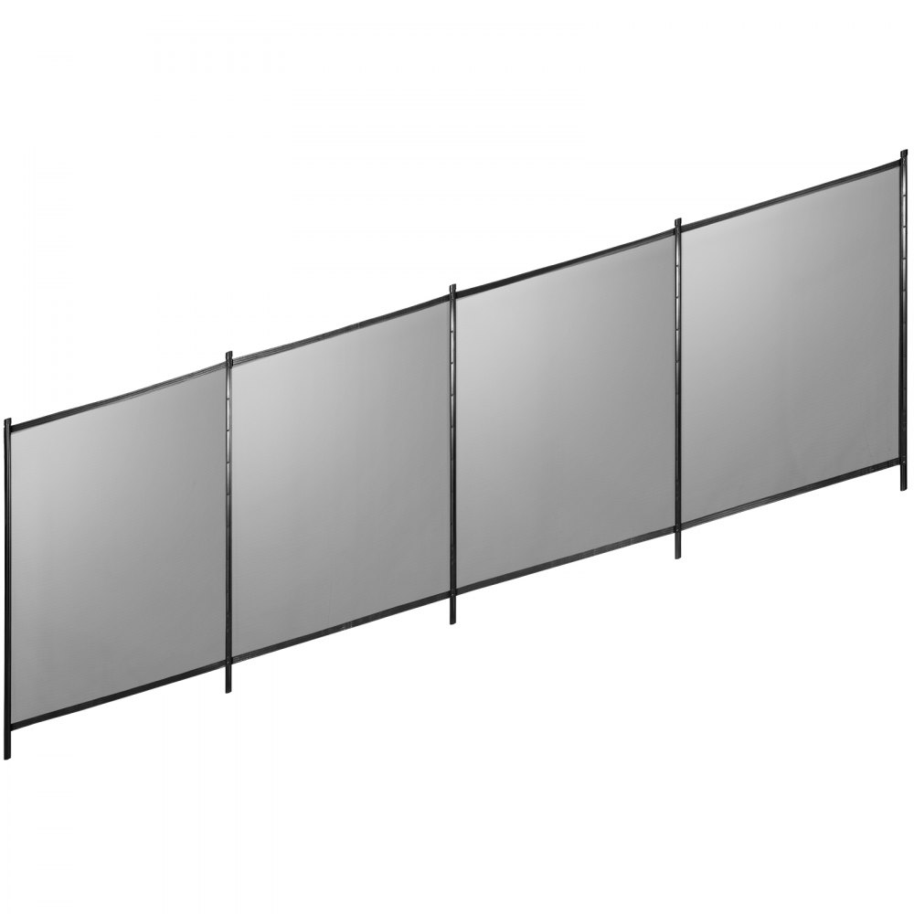 VEVOR Sentry Security Pool Fence 4x48 ft Removable Pool Fence Hole Size 1.1x 3.5 in Pool Fences for In-ground Pools 44 Sleeves Pool Fence DIY by Life Saver Fencing Section Kit Black