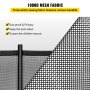 VEVOR Sentry Security Pool Fence 4x48 ft Removable Pool Fence Hole Size 1.1x 3.5 in Pool Fences for In-ground Pools 44 Sleeves Pool Fence DIY by Life Saver Fencing Section Kit Black
