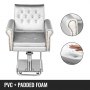 Hydraulic Barber Chair Salon Hair Styling Chair, Beauty Spa Height Adjust Silver