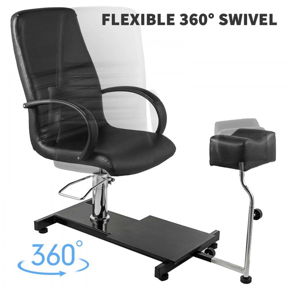 VEVOR Hydraulic Lift Adjustable Spa Pedicure Unit with Easy-Clean Bubble Massage Footbath Black