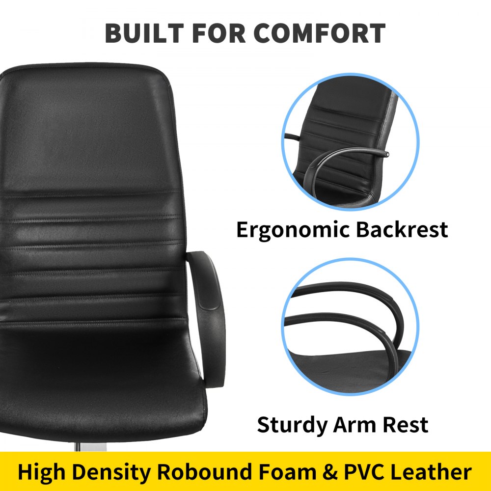 VEVOR Hydraulic Lift Adjustable Spa Pedicure Unit with Easy-Clean Bubble Massage Footbath Black