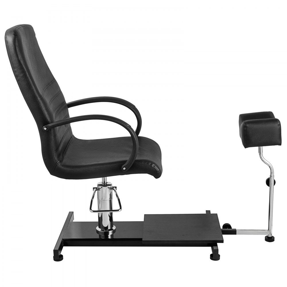 VEVOR Hydraulic Lift Adjustable Spa Pedicure Unit with Easy-Clean Bubble Massage Footbath Black