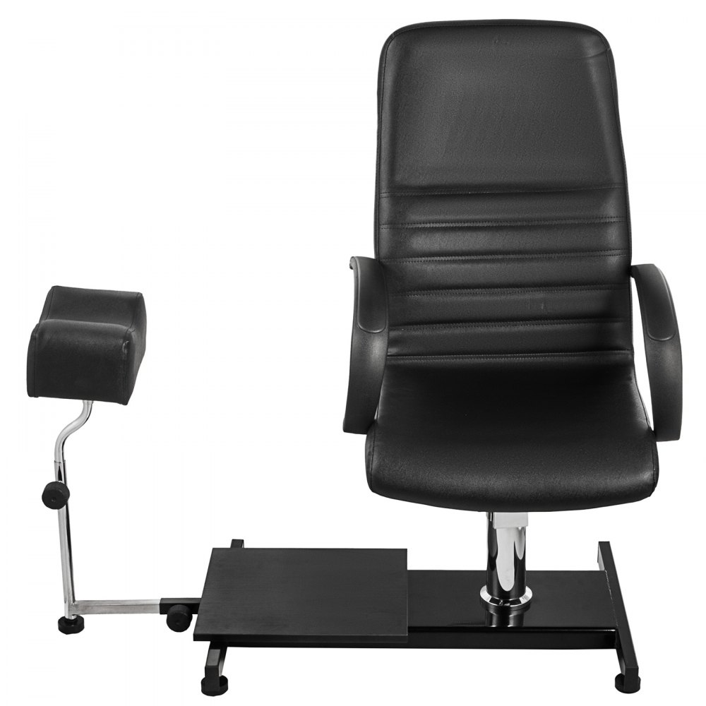 VEVOR Hydraulic Lift Adjustable Spa Pedicure Unit with Easy-Clean Bubble Massage Footbath Black