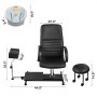 VEVOR Hydraulic Lift Adjustable Spa Pedicure Unit with Easy-Clean Bubble Massage Footbath Black