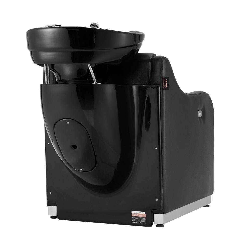 VEVOR Shampoo Backwash Chair, 661.4LBS Loading Barbershop Hair Washing Station with Electric Adjustable Footrest & Ceramic Bowl, Backwash Salon Shampoo Chair, Beauty Spa Hairdressing Massage Equipment