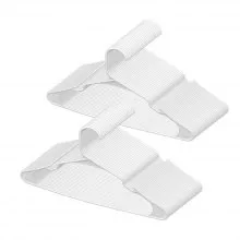 VEVOR Hangers, 0.2 in Ultra-Thin, 50 Pack White Plastic Hangers with Stable Triangular Top Structure & Wider Notch Design, Non-Slip Space Saving Hangers, Fit for T-Shirt, Shirt, Sling & Pant