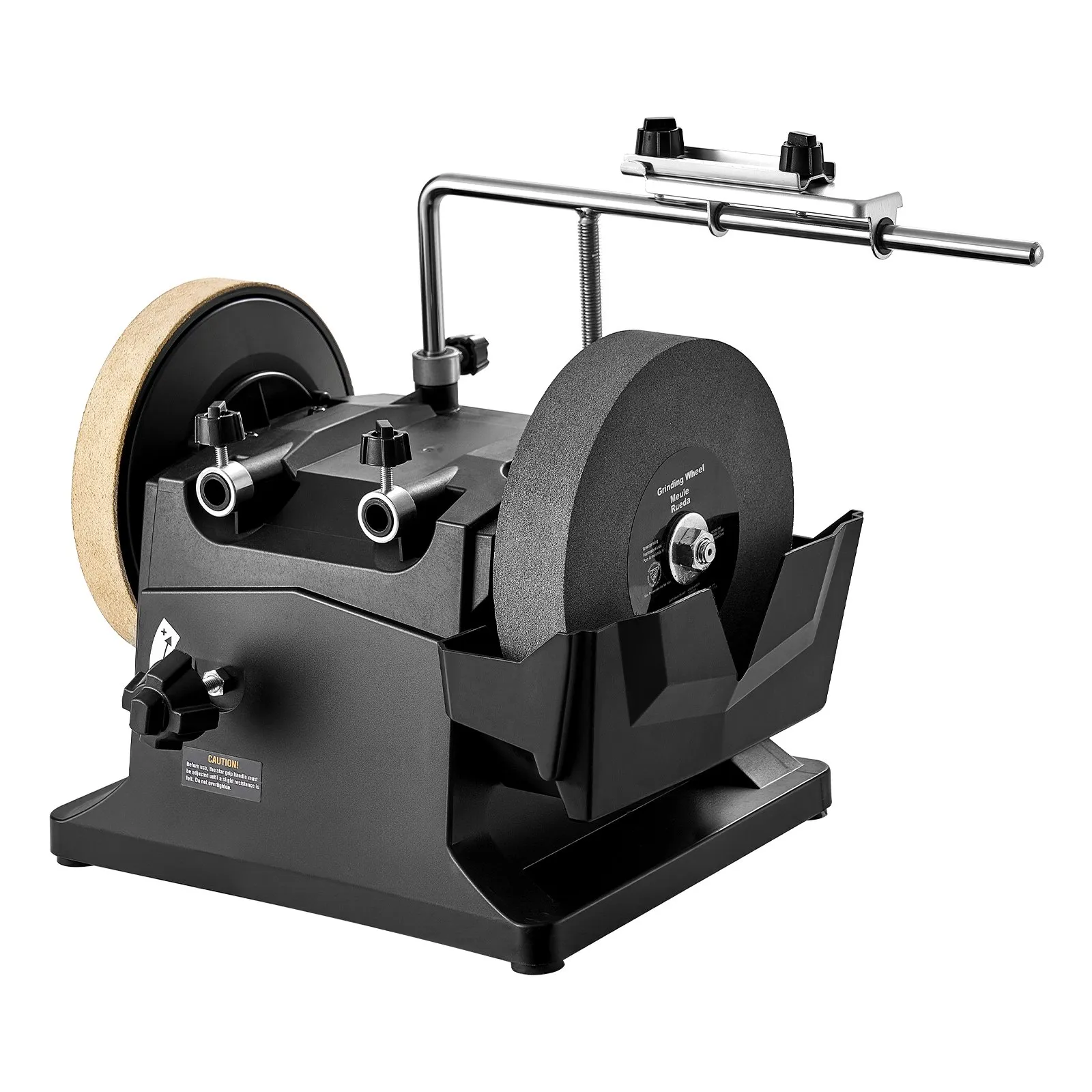 VEVOR 8-Inch Wet Sharpening System, Water-Cooled Knife Grinder Machine with 155 RPM Grinding Speed, Vertical/Horizontal Two-Direction Wet Stone Grinder, Wet Bench Grinder for Knife, Chisel, Knife, Axe