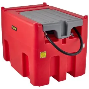 VEVOR Portable Diesel Tank, 116 Gallon Capacity & 10 GPM Flow Rate, Diesel Fuel Tank with 12V Electric Transfer Pump and 13.1ft Rubber Hose, PE Diesel Transfer Tank for Easy Fuel Transportation, Red | VEVOR US