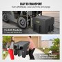 VEVOR Portable Diesel Tank, 58 Gallon Capacity & 10 GPM Flow Rate, Diesel Fuel Tank with 12V Electric Transfer Pump and 13.1ft Rubber Hose, PE Diesel Transfer Tank for Easy Fuel Transportation, Black